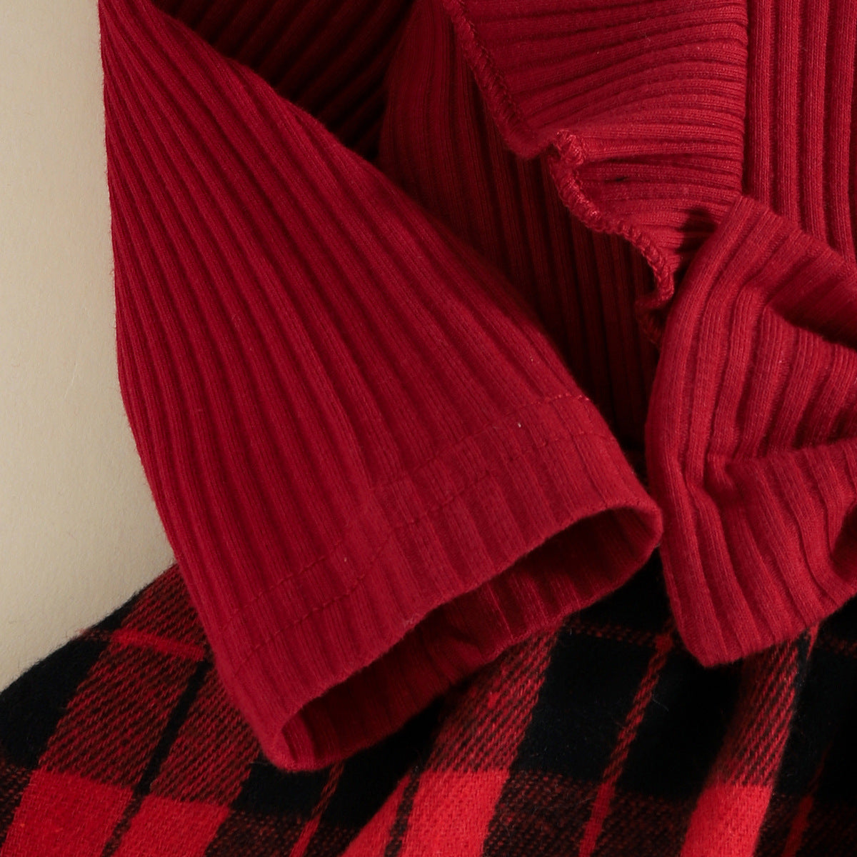 Autumn & Winter Long Sleeve Tartan Skirt