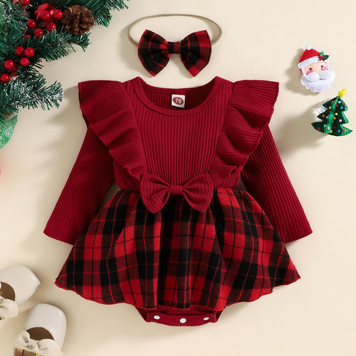 Autumn & Winter Long Sleeve Tartan Skirt